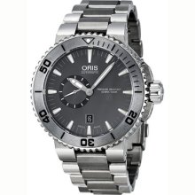 Oris Aquis Grey Dial Titanium Automatic Mens Watch 743-7664-7253mb