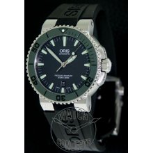 Oris Divers wrist watches: Aquis Green Ceramic Bezel 01 733 7653 4157