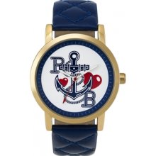 PA007BLGD Pauls Boutique Ladies Blue Anchor Watch