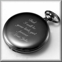 Personalized Analog Pocket Watch With Chain Included Custom Engraved Free