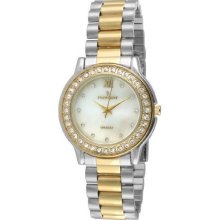 Peugeot 7076Tt Women'S 7076Tt Two-Tone Swarovski Crystal Bracelet Watch