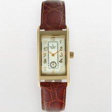 Peugeot Vintage Gold Tone Leather Watch - 2039G - Men