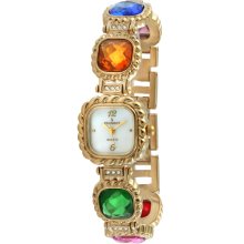 Peugeot Women's Goldtone Multi-colored Jewel Watch (Peugeot Gold-tone Multi-colored Jewel Watch)