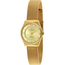 Peugeot Women's Mesh Bracelet Watch - Gold