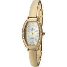 Peugeot Women's Swarovski Crystal Cuff Watch - Gold