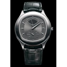 Piaget Emperador Cushion Retrograde Seconds White Gold Watch G0A34024