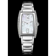 Piaget Limelight Tonneau Medium White Gold Diamond Watch G0A32095