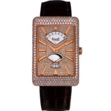 Piaget Rectangle a L' Ancienne XL Pink Gold Diamond Watch G0A33060