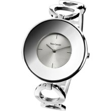 Pierre Lannier 001B621 Women's Analog Quartz Watch With Mirror Edge Glass, Silver Dial And Metal Bracelet