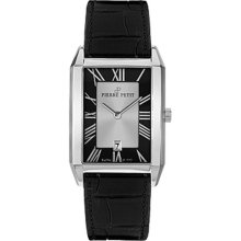 Pierre Petit Men's P-777A Serie Paris Rectangular Leather Date Wa ...