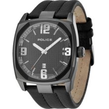 Police â€˜edgeâ€™ Mens Black Dial Black Strap Designer Watch â€“ Pl12963js / 61