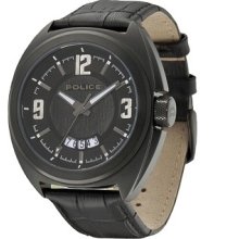 Police Gambler Black Dial Black Leather Strap Watch 13404jsb-02 Â£135