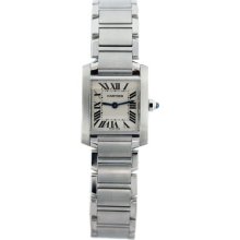 Pre - Owned Cartier Tank Francaise Stainless Steel Ladies Watch