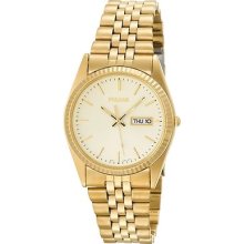 Pulsar Men's Pxf102 Gold Tone S/s Band Gold Dial Watch Made By Seiko