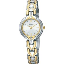 Pulsar Stainless Steel Two Tone Watch - Women