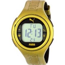 Puma Men's PU910541007 Gold Polyurethane Quartz Watch with Digital Dial