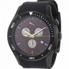 Puma Men's Ride PU102651003 Black Polyurethane Quartz Watch with Black Dial