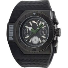 Puma Mens Tubro Collection Chronograph Black Ip Stainless Steel Case Watch