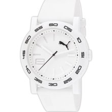 PUMA 'Move' Round Watch, 45mm White