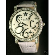 Purple Cz Ladies Mens Bling Iced Designer Watches Sg8