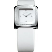 QM181.32.01 Mango Ladies White Patent Watch