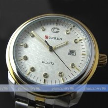 Quartz Hour Date Dial Day Analog Luxury Sport Unisex Steel Wrist Watch Wh89