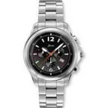 Quartzline Chrono Watch W/ Stainless Steel Bracelet & Colored Dial