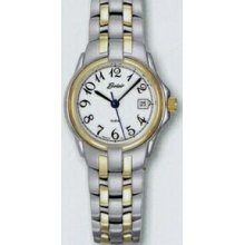 Quartzline Sport Ladies 10 Atm 2 Tone Watch With Large Arabic Number Dial