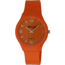 Ravel Children's Quartz Watch With Orange Dial Analogue Display And Orange Plastic Or Pu Strap R1531.08