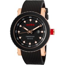 Red Line Compressor 18002-rg-01 Gents Rrp Â£400 Date Watch