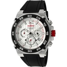 Red Line Men's Activator Chronograph Light Silver Textured Dial Black