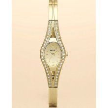 Relic Gold-tone Crystal Accented Bracelet Watch Zr33717