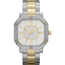 Relic Men's Two-Tone Band with Silver Dial Watch