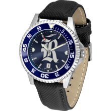 Rice Owls Competitor AnoChrome Men's Watch with Nylon/Leather Band and Colored Bezel