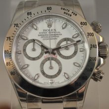 Rolex 116520 Daytona Chronograph Cosmograph White Dial Oyster Swiss Watch