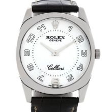 Rolex Cellini Danaos 4233 18k White Gold Mens Watch