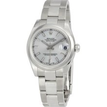 Rolex Datejust Silver Index Dial Oyster Bracelet Unisex Watch 178240sso