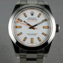 Rolex Milgauss 116400 With Box And Papers (white Dial) Circa: 2007