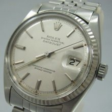 Rolex Oyster Perpetual Datejust 1601 White Gold Bezel Automatic Watch 508xxxx