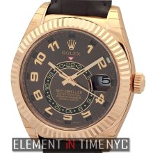 Rolex Sky-Dweller 18k Rose Gold Chocolate Dial