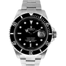 Rolex Stainless Steel Submariner Black Dial