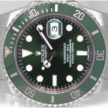 Rolex Submariner S/steel Green Ceramic Bezel Unworn 116610lv