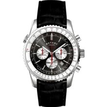 Rotary Gs00015-19 Chronograph Black Watch Leather Aquaspeed