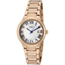 Rotary Women's Savanna Silver Dial Rose Gold Tone Stainless Steel