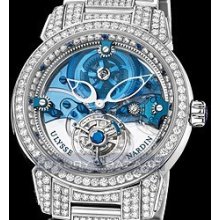 Royal Blue Tourbillon (Platinum-Diamonds / Skeleton / Bracelet))