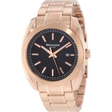 Rudiger R1001-09-007 Dresden Rose Black Dial Rose Gold Watch