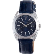 Rudiger Watches Men's Dresden Blue Dial Blue Calfskin Blue Calfskin B