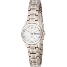 Sartego Women's Snt550 Silver Titanium Quartz Watch With White Dial