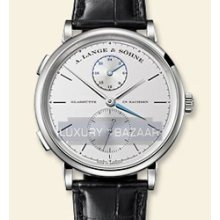 Saxonia Dual Time (WG / Silver / Leather Strap)