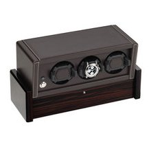 Scatola Del Tempo Black Macassar Watch Winder For 3 Watches 3RTWOOD